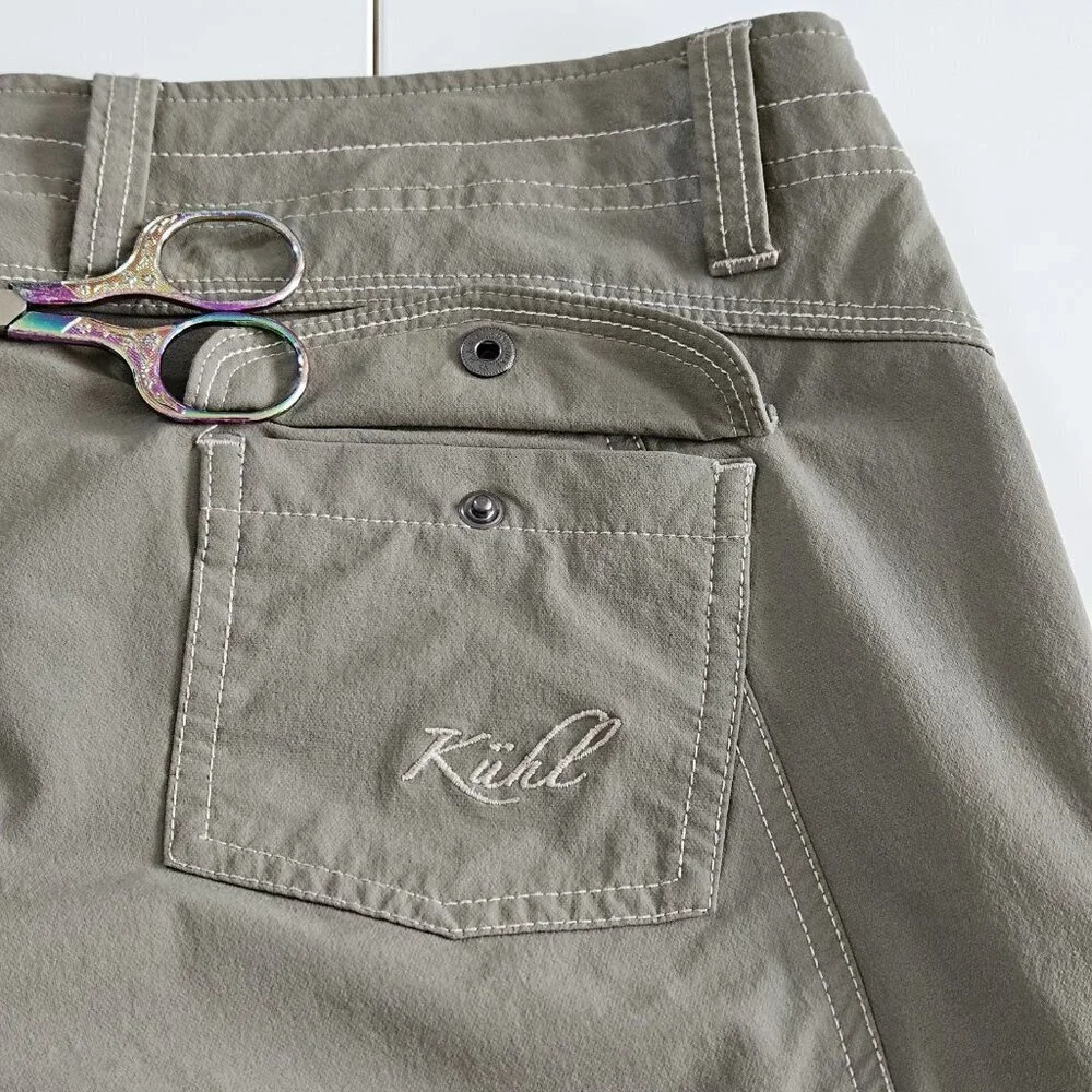 Kuhl Convertible Pants Womens 12 Regular Olive Khaki Anika Softshell Outdoors - Picture 12 of 16